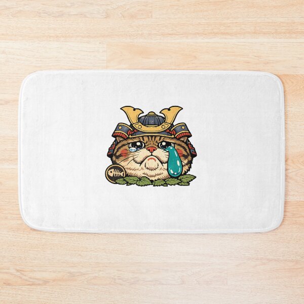 Item preview, Crying Samurai Cat Kawaii Japanese Anime Lover designed and sold by chattsuede.
