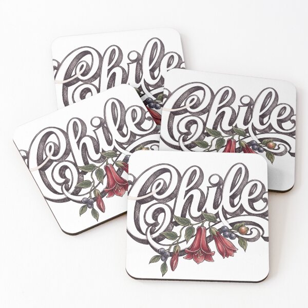 Item preview, Chile Copihue Floral Vintage Lettering designed and sold by castillomiami.
