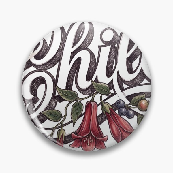 Item preview, Chile Copihue Floral Vintage Lettering designed and sold by castillomiami.