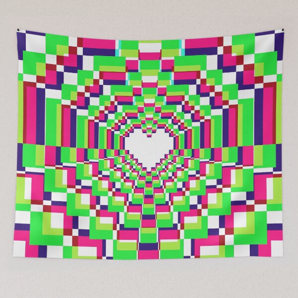 Item preview, Pixel Heart Kaleidoscope -  Synthwave 3 designed and sold by animinimal.