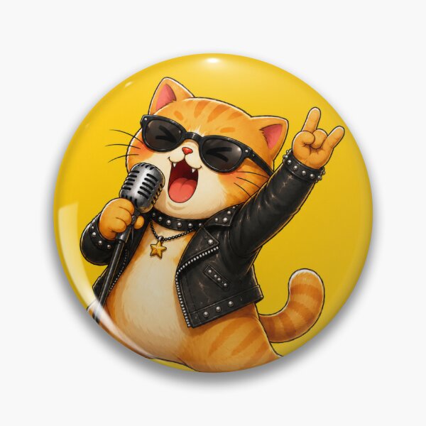 Item preview, Young GingerCat Catrio Vocalist Cute Rockstar Cat Illustration designed and sold by Mindworx21.