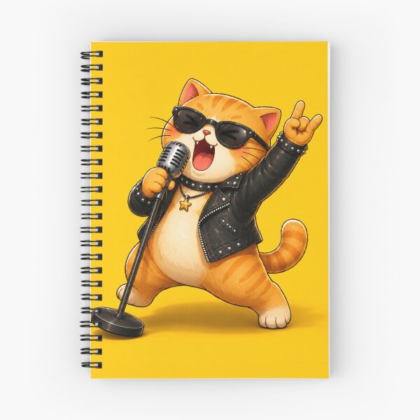 Item preview, Young GingerCat Catrio Vocalist Cute Rockstar Cat Illustration designed and sold by Mindworx21.