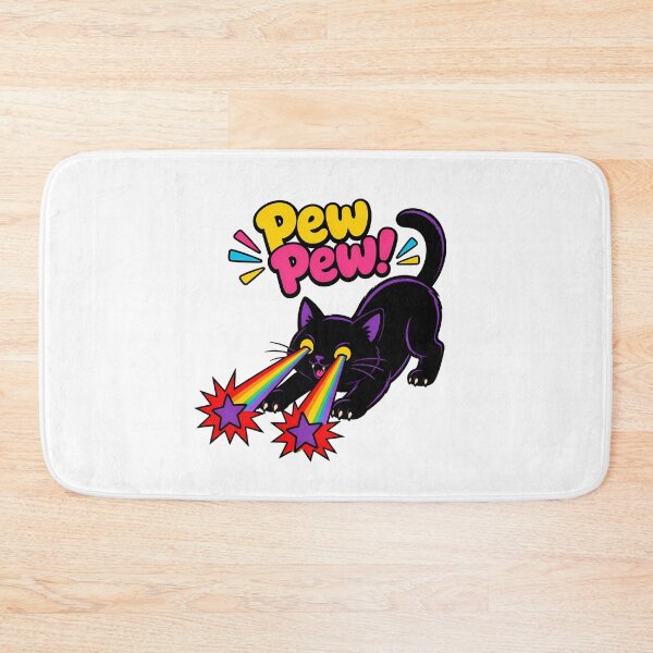 Item preview, Pew Pew Cat With Laser Eyes Comic Cartoon designed and sold by chattsuede.