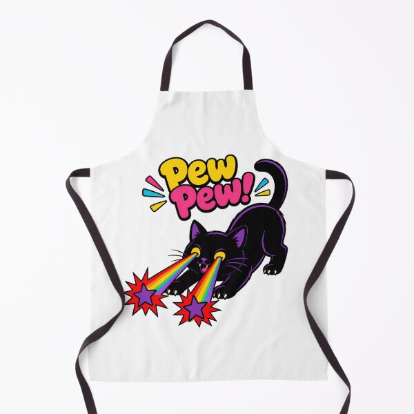 Item preview, Pew Pew Cat With Laser Eyes Comic Cartoon designed and sold by chattsuede.