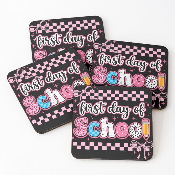 Item preview, First Day Of School Coquette Pink Bow Checkerboard Aesthetic designed and sold by IsDesignHub.