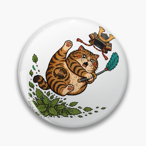Item preview, Catnip Samurai Cat Playful Tabby Warrior designed and sold by chattsuede.
