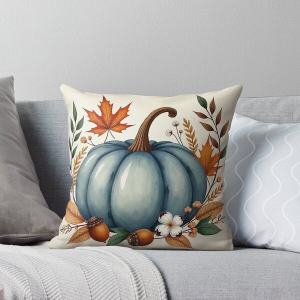 Item preview, Blue Pumpkin Thanksgiving  | Autumn Harvest Farmhouse  designed and sold by PrincessJStudio.