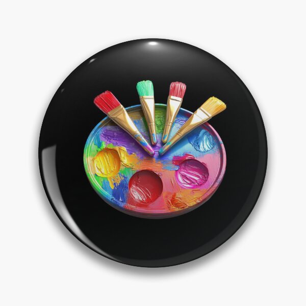 Item preview, Colorful Paint Palette with Brushes designed and sold by Codavid85.