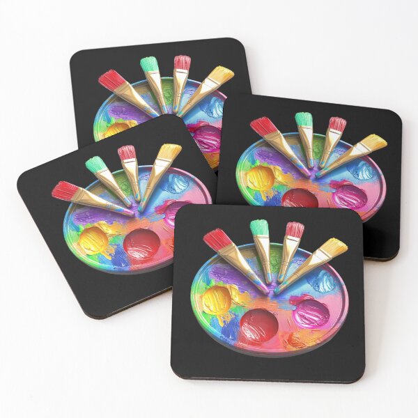 Item preview, Colorful Paint Palette with Brushes designed and sold by Codavid85.