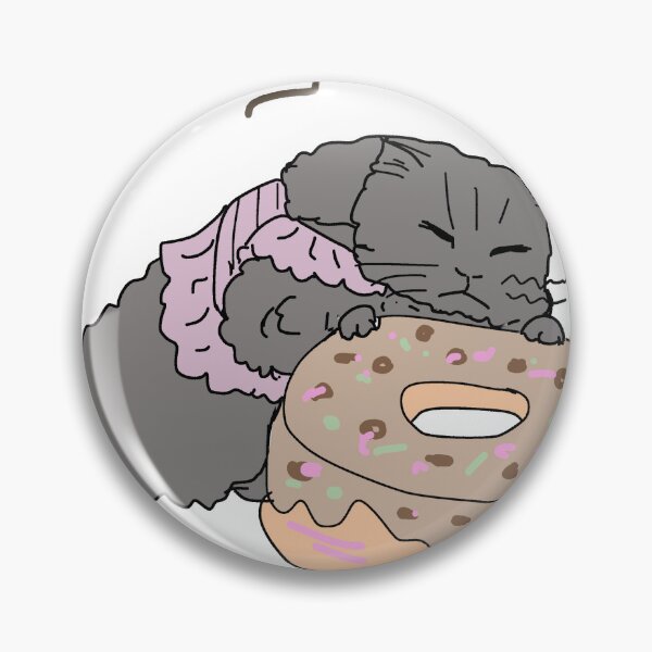 Item preview, My Donut! Cute Grumpy Cat Hugging Donut Illustration designed and sold by AbbyWorldStudio.