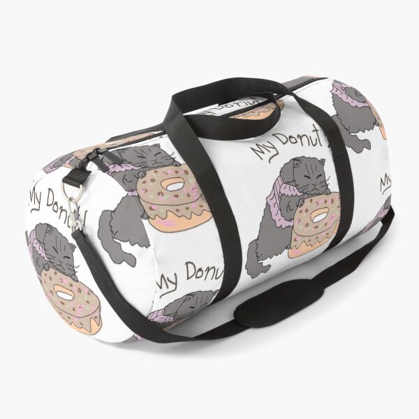 Item preview, My Donut! Cute Grumpy Cat Hugging Donut Illustration designed and sold by AbbyWorldStudio.