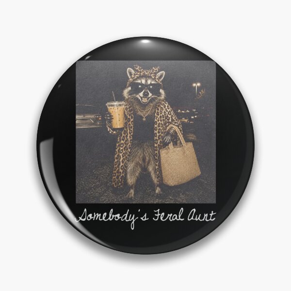 Item preview, Somebody’s Feral Aunt Shirt, Funny Raccoon Graphic Tee, Leopard Print Trash Panda designed and sold by To101ARt.