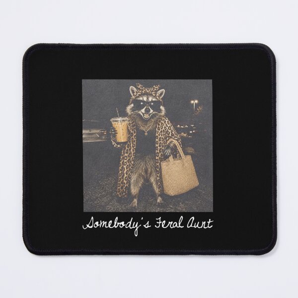 Item preview, Somebody’s Feral Aunt Shirt, Funny Raccoon Graphic Tee, Leopard Print Trash Panda designed and sold by To101ARt.