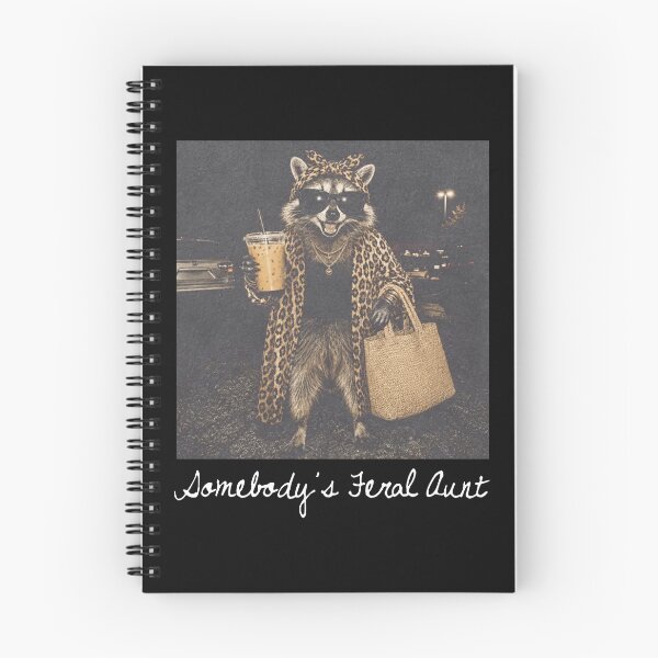 Item preview, Somebody’s Feral Aunt Shirt, Funny Raccoon Graphic Tee, Leopard Print Trash Panda designed and sold by To101ARt.
