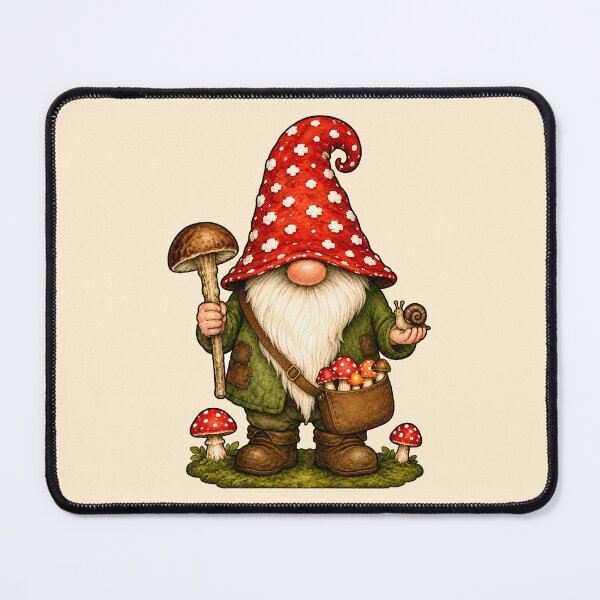 Item preview, Mushroom Forager Gnome and Snail Companion designed and sold by Victor Shadehorn.