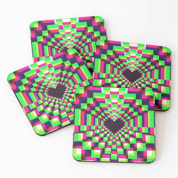 Item preview, Dark Pixel Heart Kaleidoscope - Synthwave 3 designed and sold by animinimal.