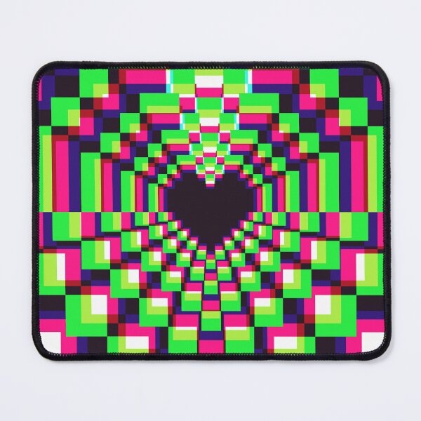 Item preview, Dark Pixel Heart Kaleidoscope - Synthwave 3 designed and sold by animinimal.