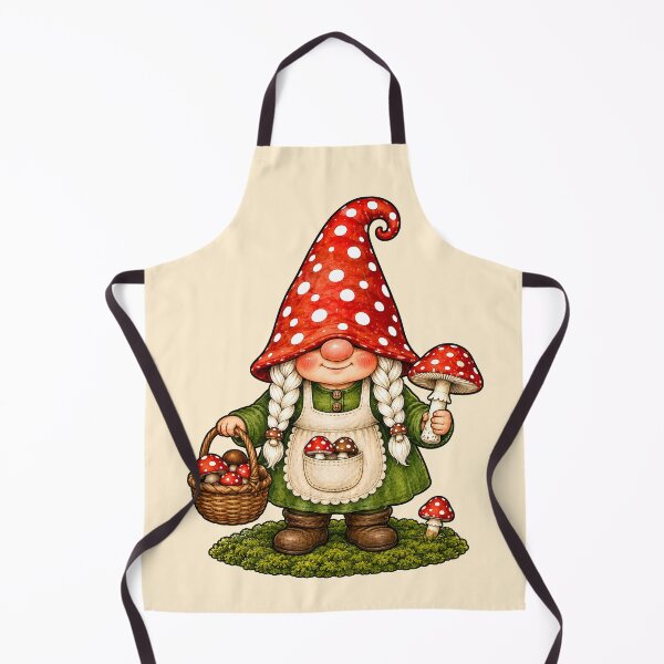 Item preview, Mushroom Forager Gnome with Woodland Basket designed and sold by Victor Shadehorn.