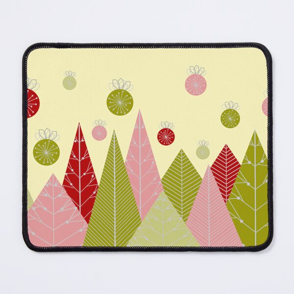 Item preview, Ilustración navideña de adornos y árboles designed and sold by Hena Tayeb.