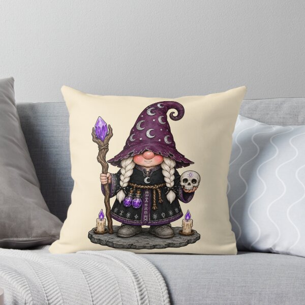 Item preview, Moonlit Witch Gnome with Crystal Staff and Skull designed and sold by Victor Shadehorn.