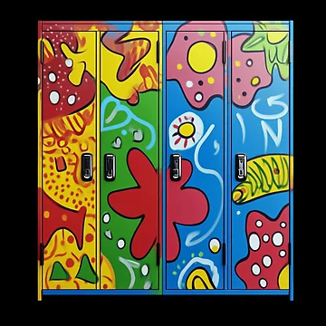 Artwork thumbnail, Colorful Abstract Locker Design by Codavid85