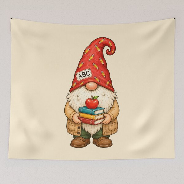 Item preview, Teacher Gnome with Books and Apple designed and sold by Victor Shadehorn.