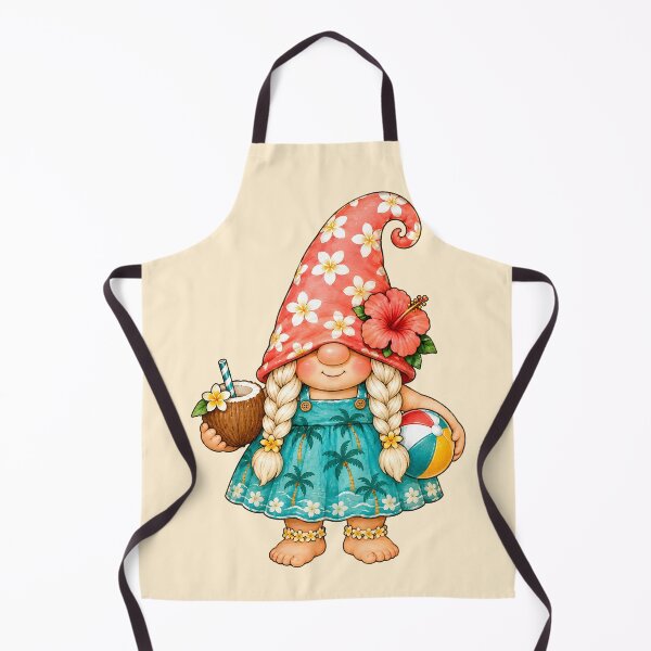 Item preview, Tropical Beach Gnome with Coconut and Beach Ball designed and sold by Victor Shadehorn.