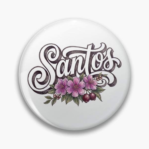 Item preview, Santos Brazil Tropical Floral Vintage Lettering designed and sold by castillomiami.