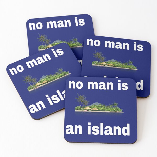 Item preview, no man is an island tee shirt apparel accessory designed and sold by blackbankmatter.