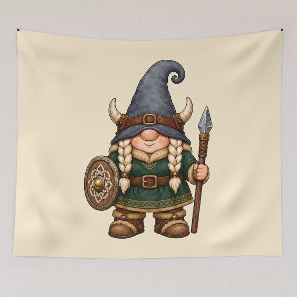 Item preview, Shieldmaiden Gnome of the Nordic North designed and sold by Victor Shadehorn.