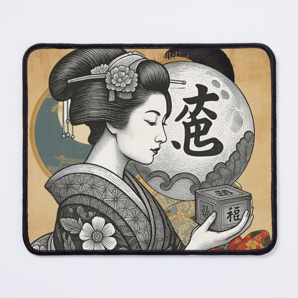 Item preview, Geisha Profile designed and sold by VintageArtByIda.