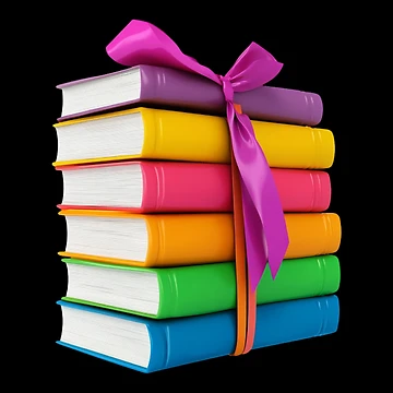 Artwork thumbnail, Colorful Gift Wrapped Book Stack by Codavid85