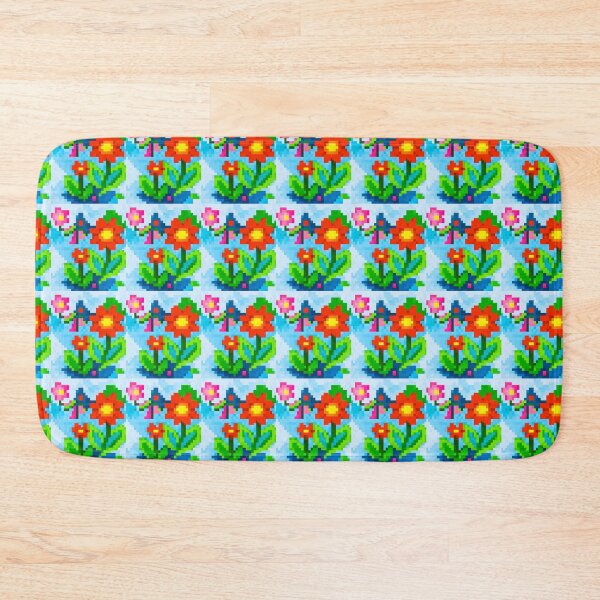 Item preview, " Red Pixel Garden" by Jenette Hewitt Art JKH63 designed and sold by Jenette Hewitt Art.