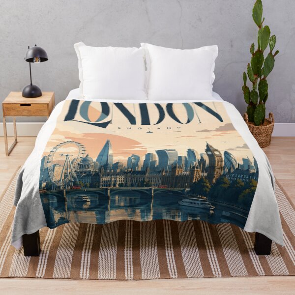 Item preview, London England Skyline with Westminster and River Thames designed and sold by Places On Earth.