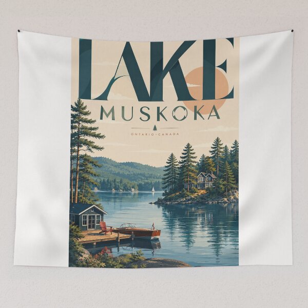 Item preview, Lake Muskoka Ontario Cottage Country Canada designed and sold by Places On Earth.