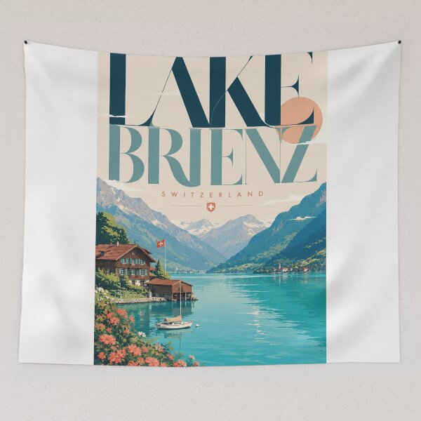 Item preview, Lake Brienz Bernese Oberland Switzerland Alps designed and sold by Places On Earth.