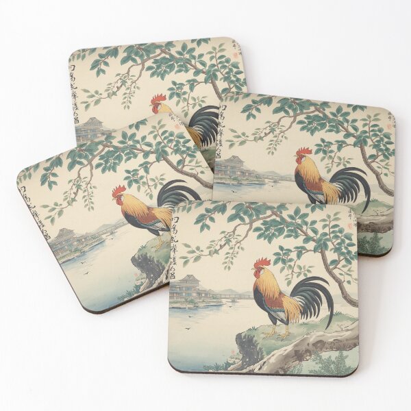 Item preview, Rooster Profile designed and sold by VintageArtByIda.