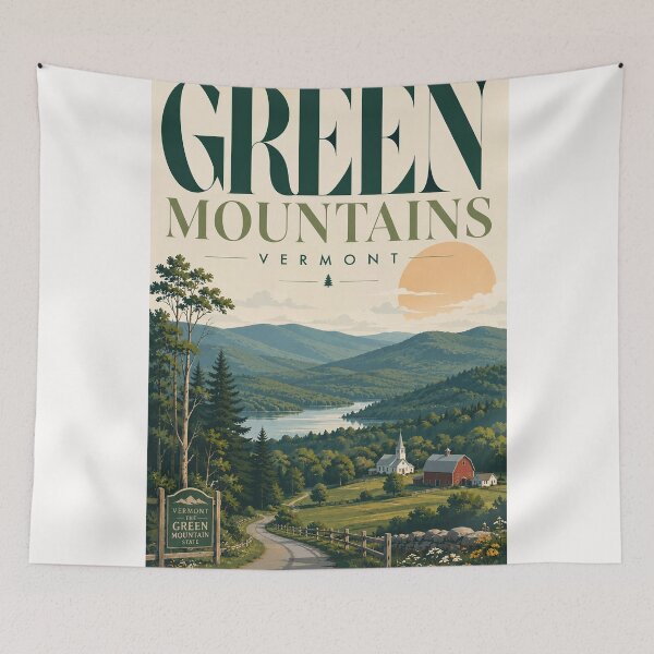 Item preview, Green Mountains Vermont New England Landscape designed and sold by Places On Earth.