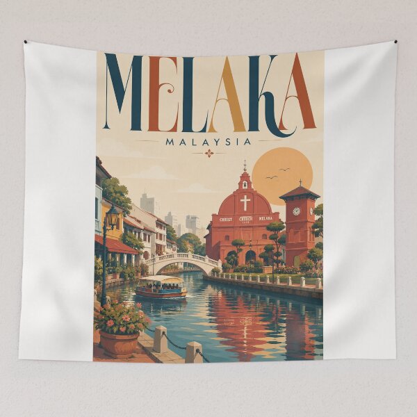 Item preview, Melaka Malaysia Historic City and Christ Church designed and sold by Places On Earth.