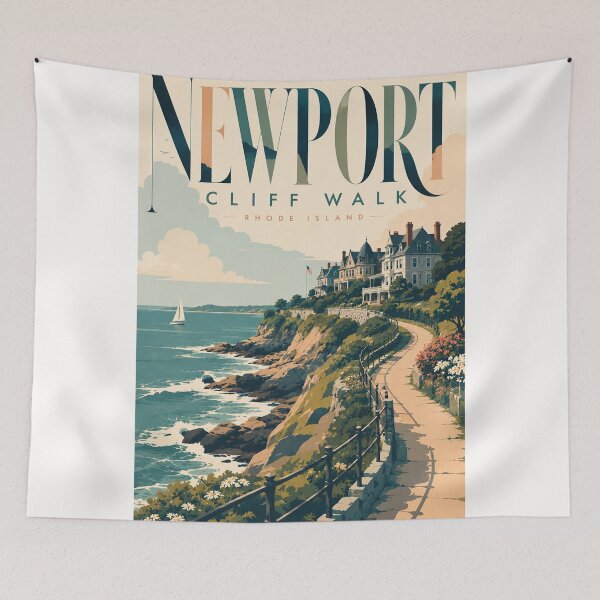 Item preview, Newport Cliff Walk, Gilded Age Mansions on the Rhode Island Atlantic Coast designed and sold by Places On Earth.