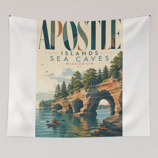 Item preview, Apostle Islands Sea Caves Along Lake Superior in Bayfield Wisconsin designed and sold by Places On Earth.
