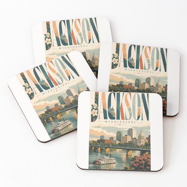 Item preview, Jackson Mississippi Skyline and Mississippi State Capitol on the Pearl River designed and sold by Places On Earth.