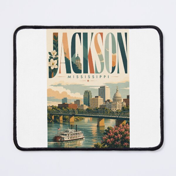Item preview, Jackson Mississippi Skyline and Mississippi State Capitol on the Pearl River designed and sold by Places On Earth.