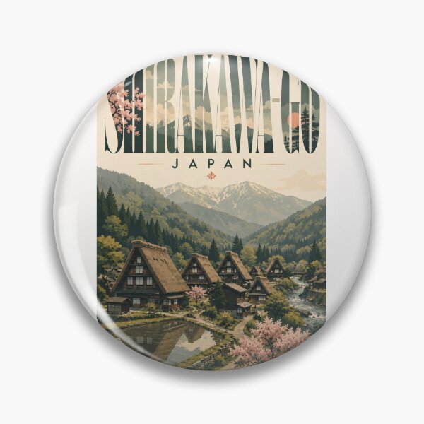 Item preview, Shirakawa-go Historic Village Beneath the Japanese Alps Gifu Japan designed and sold by Places On Earth.