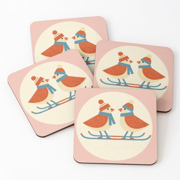 Item preview, Little Birds Ski Together designed and sold by mellow-koko.