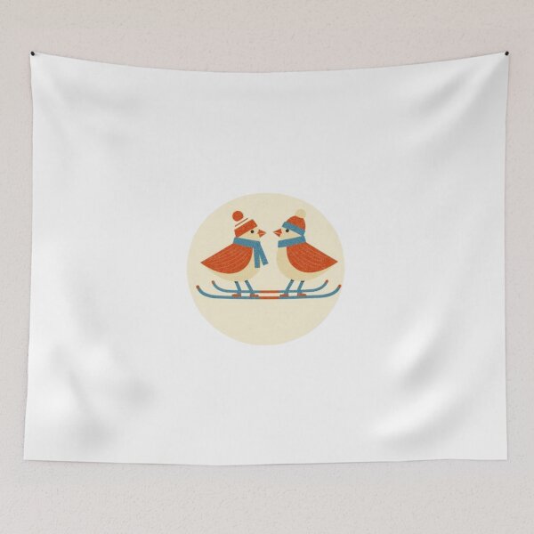 Item preview, Little Birds Ski Together designed and sold by mellow-koko.