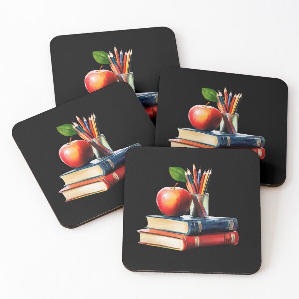 Item preview, Books and Apple with Pencils designed and sold by Codavid85.
