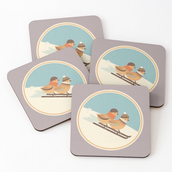 Item preview, Little Birds Ski Together designed and sold by mellow-koko.