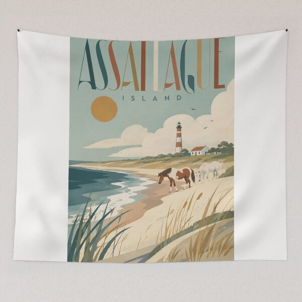 Item preview, Assateague Island National Seashore Wild Horses Maryland Virginia Coast designed and sold by Places On Earth.