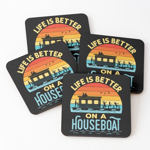 Item preview, life is better on a houseboat boating designed and sold by AntF33.